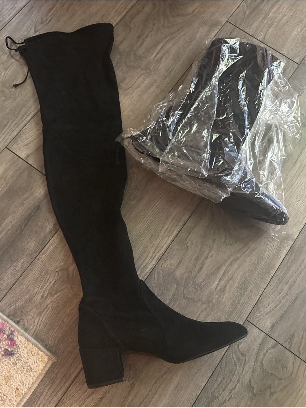 Stuart Weitzman Black Over-the-Knee Block Heel Boots - Women